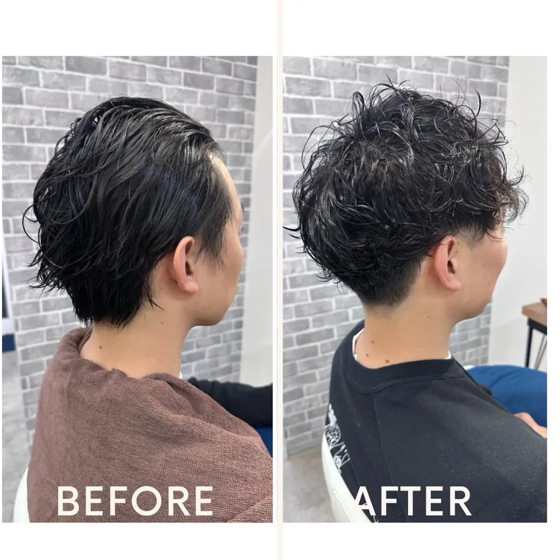 パーマ メンズ カット パーマ トリートメント Noyヨシモト ヒロトのヘアスタイル