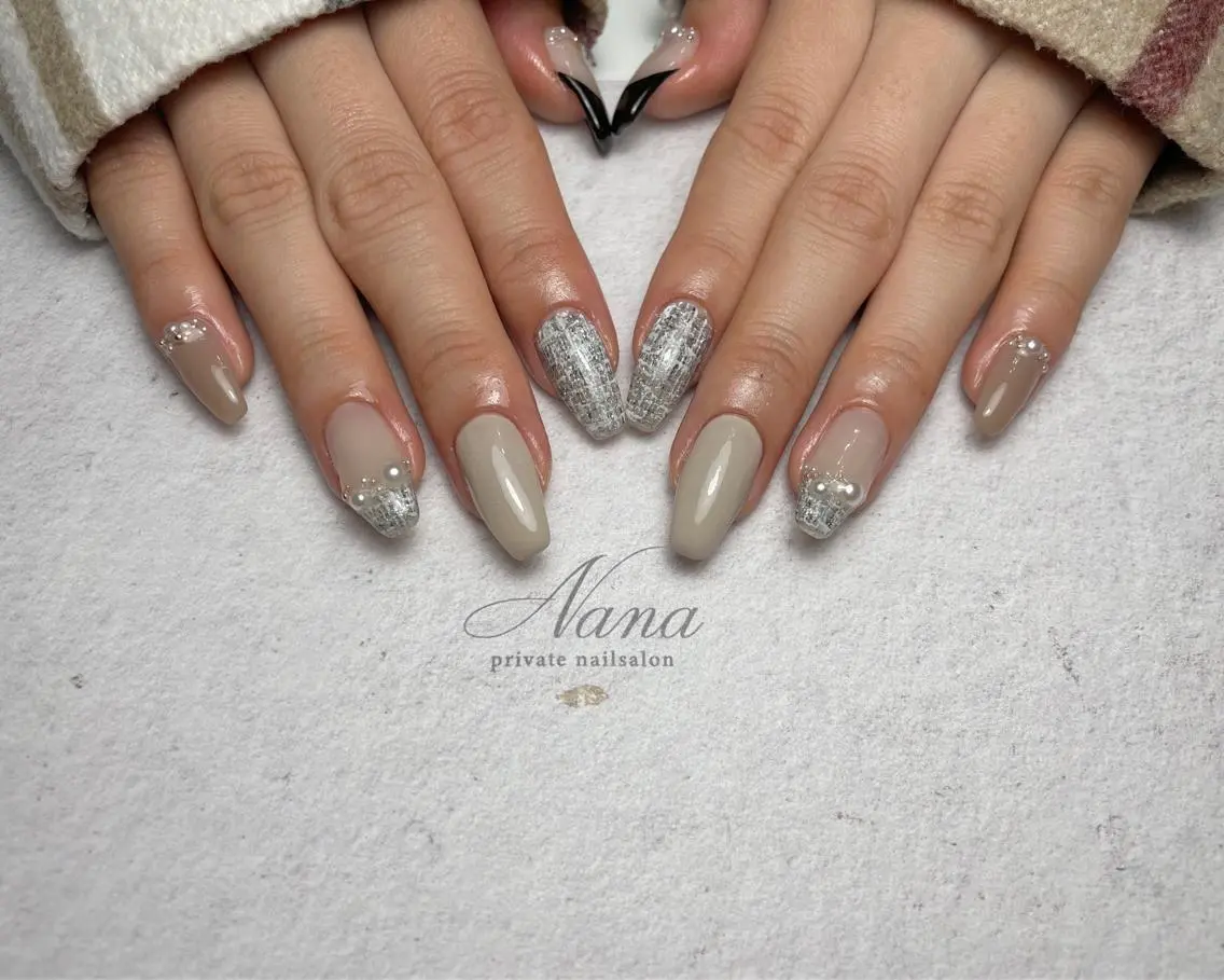 ネイル ツイードネイル nailsalon NANAのネイルデザイン