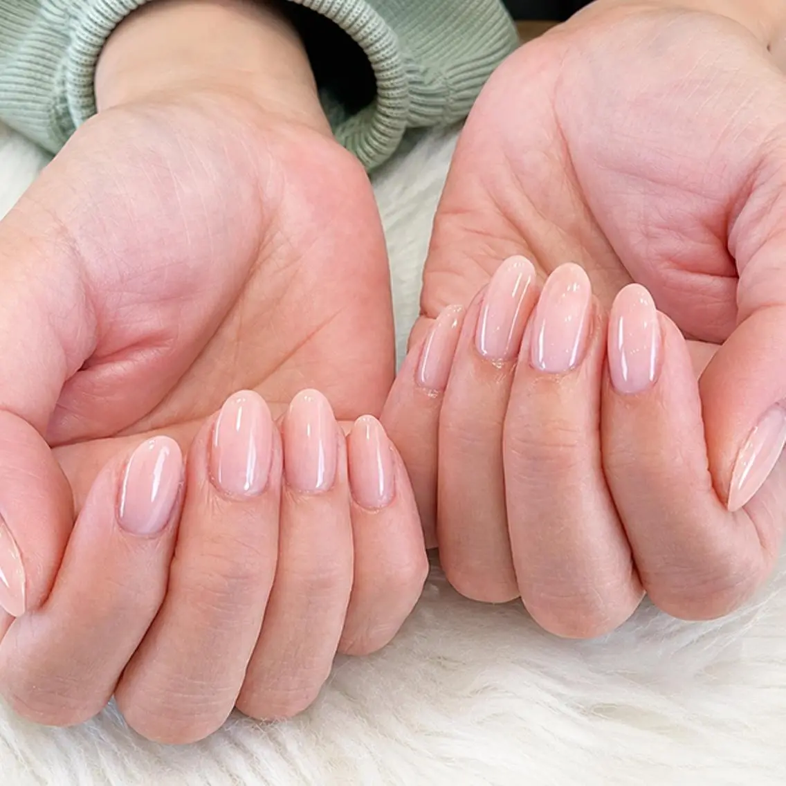 ネイル ワンカラーネイル ピンク ハンドネイル K. Harukaのネイルデザイン
