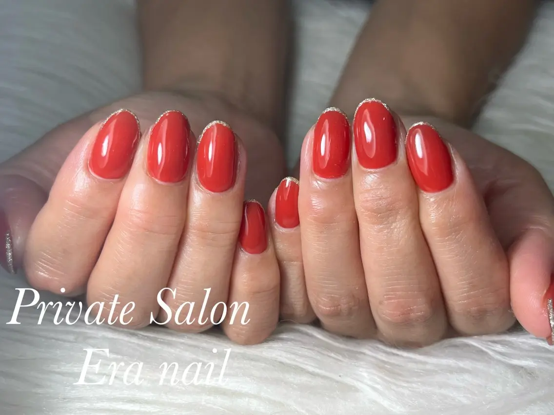 ネイル ラメ(グリッター) ワンカラーネイル ハンドネイル Era nailのネイルデザイン