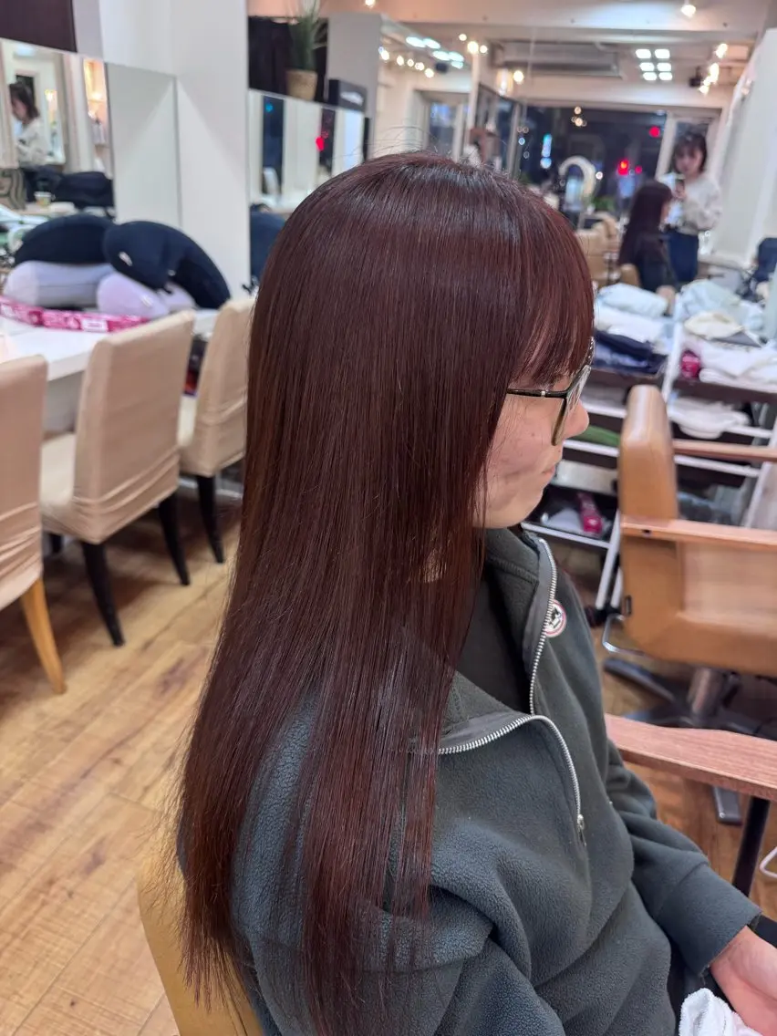 ロング ヘアカラー 森 千明のヘアスタイル