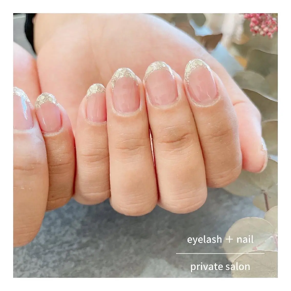 ネイル フレンチネイル ガラスフレンチ ＆ nailのマツエク・マツパデザイン