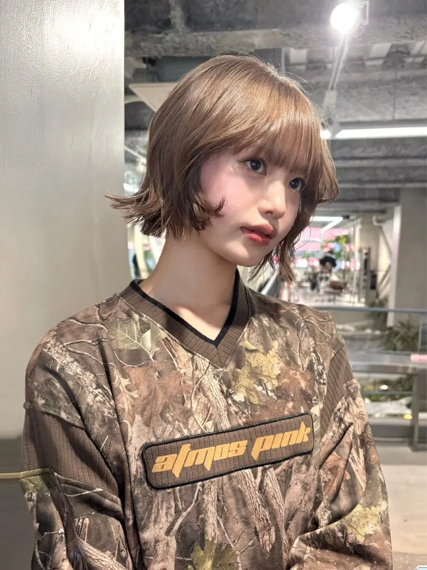 ショート ヘアカラー トリートメント Fev YUZUのヘアスタイル