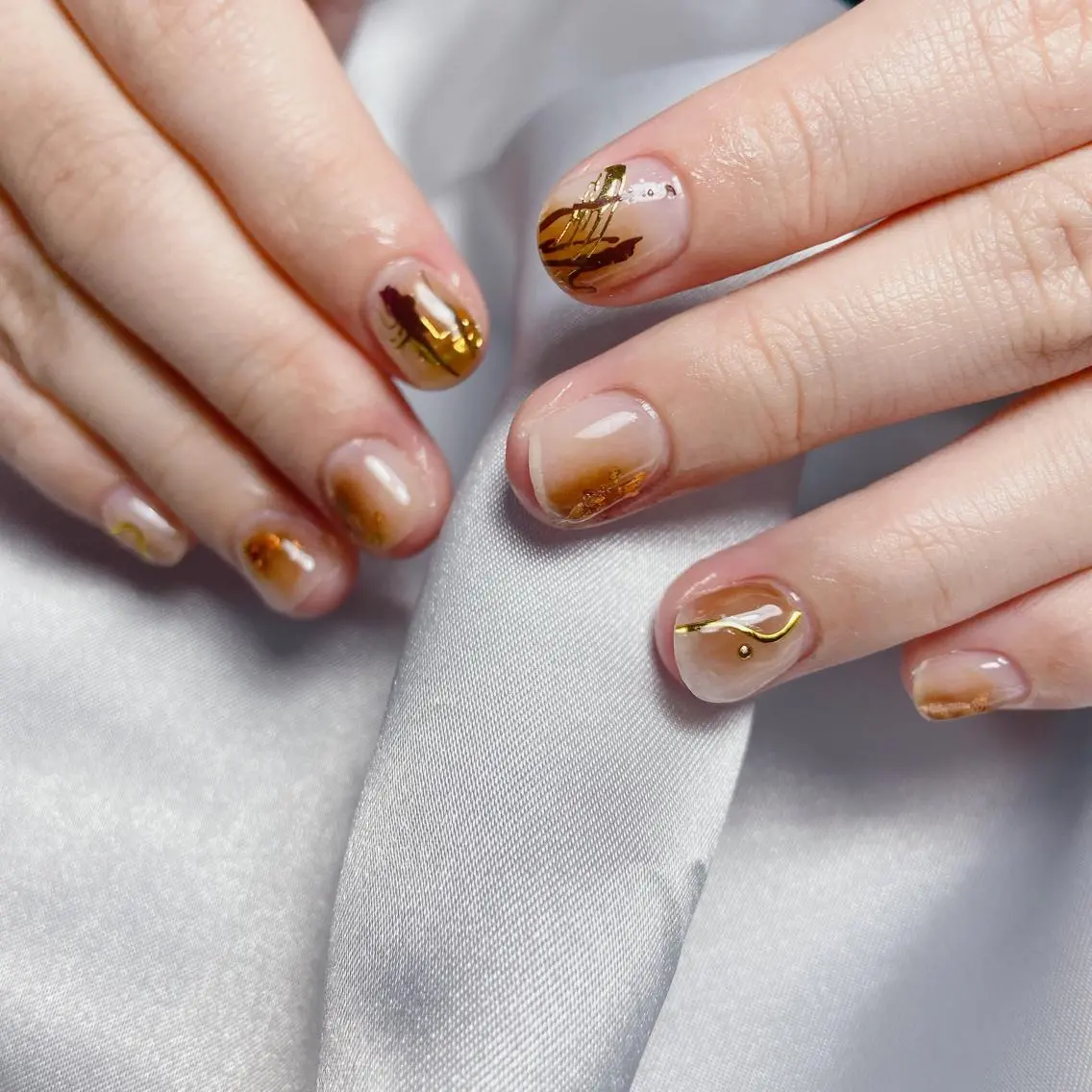 ネイル ニュアンスネイル ハンドネイル nailsalon REJOICEのネイルデザイン