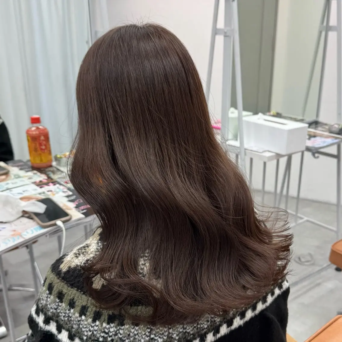 セミロング カラー ヘアアレンジ ヘアカラー ブリーチなしカラー /新百合ヶ丘/安形翔のヘアスタイル