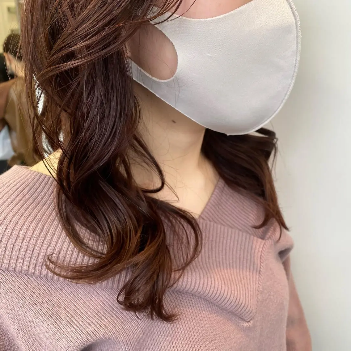 セミロング カラー ブラウンカラー ピンクカラー ピンクブラウン 心斎橋/ヘアセット MASAKIのヘアスタイル