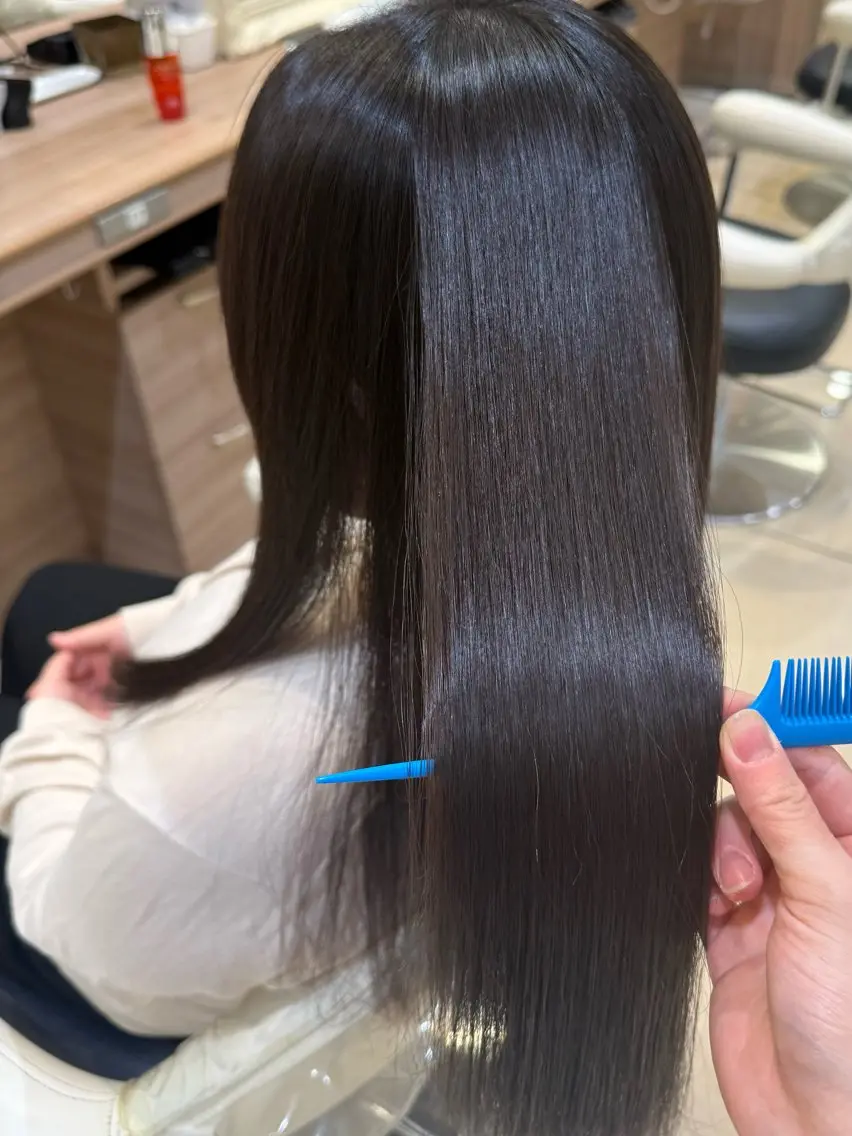 ロング 縮毛矯正 こちんだ ともかのヘアスタイル