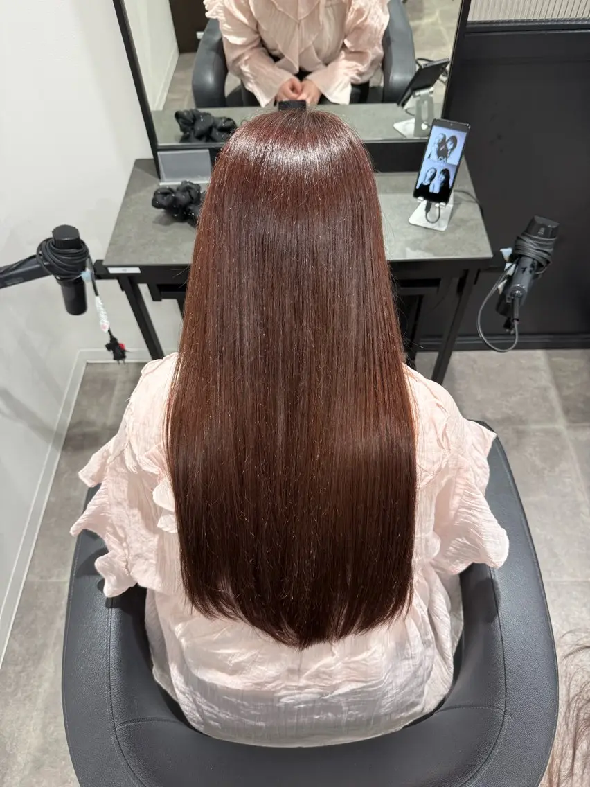 ロング カラー ヘアカラー トリートメント mao⭐️ 透明感カラー‎⭐️のヘアスタイル