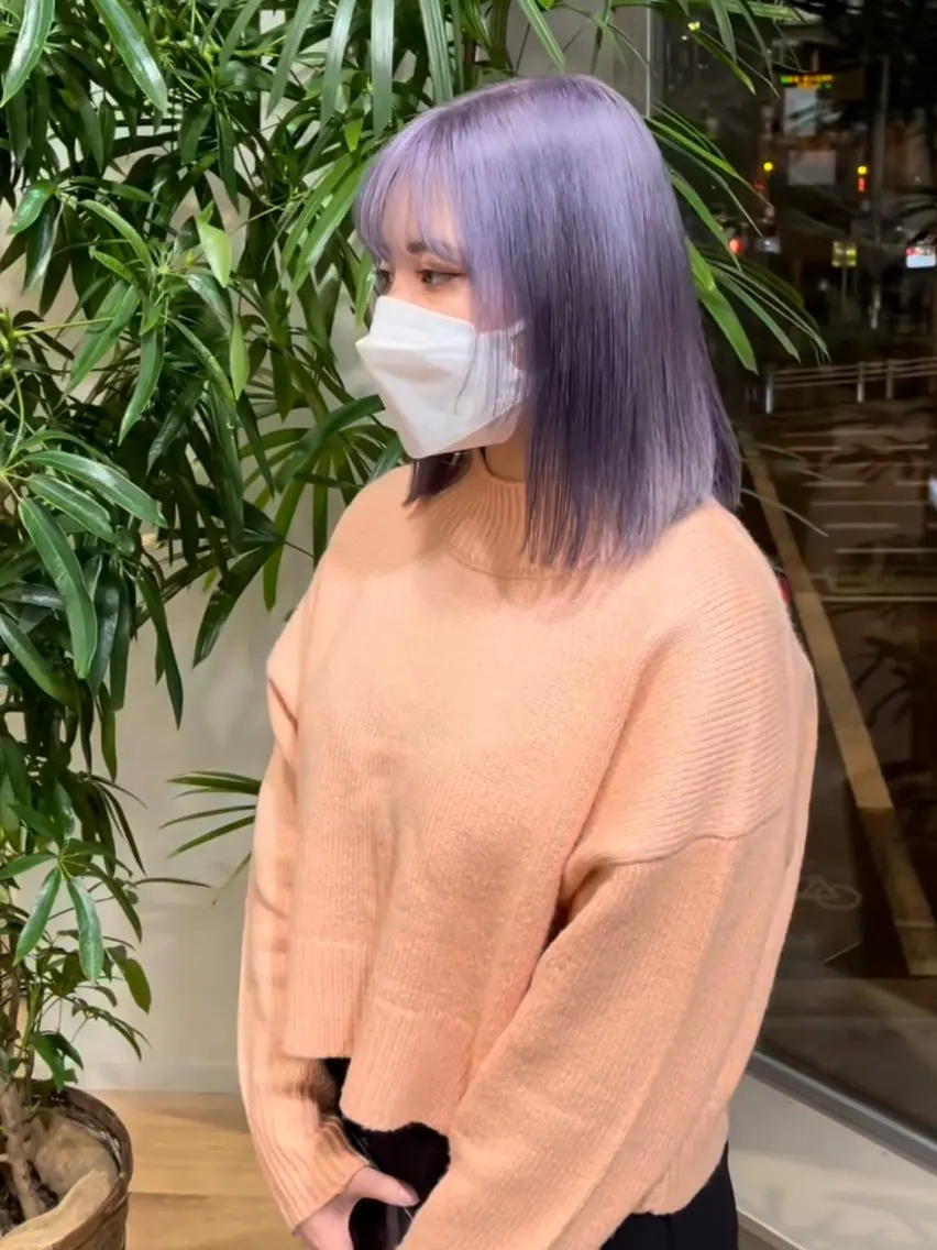 ミディアム カラー ヘアアレンジ 江坂エリア最安値◎ ブリーチ*土田のヘアスタイル