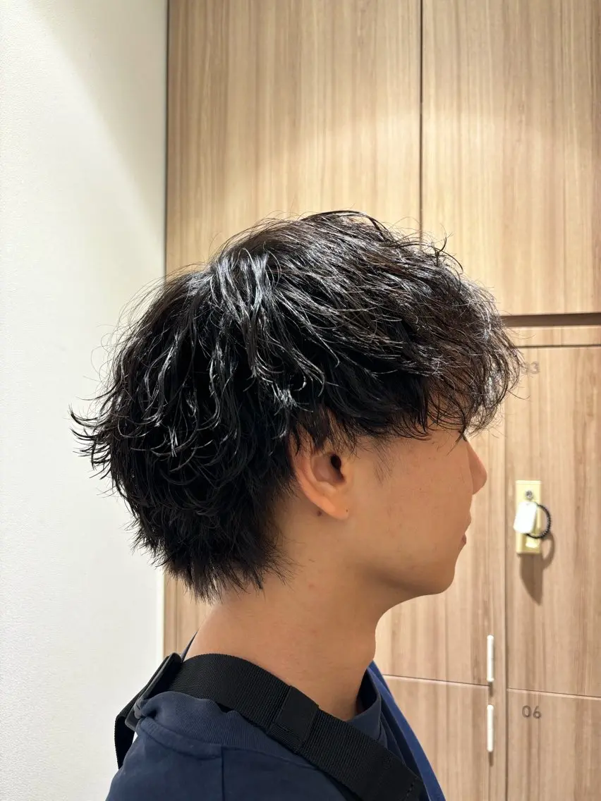 メンズ メンズパーマ 波巻きパーマ レイヤー/パーマ/ 山本 侑平のヘアスタイル