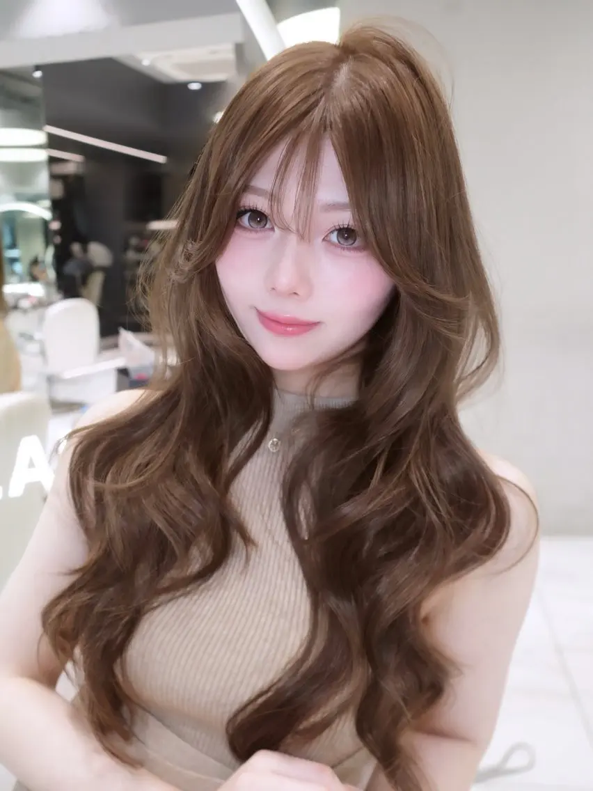 ロング カラー ヘアカラー トリートメント RioN/網紅ヘア 🩶透明感艶カラーのヘアスタイル