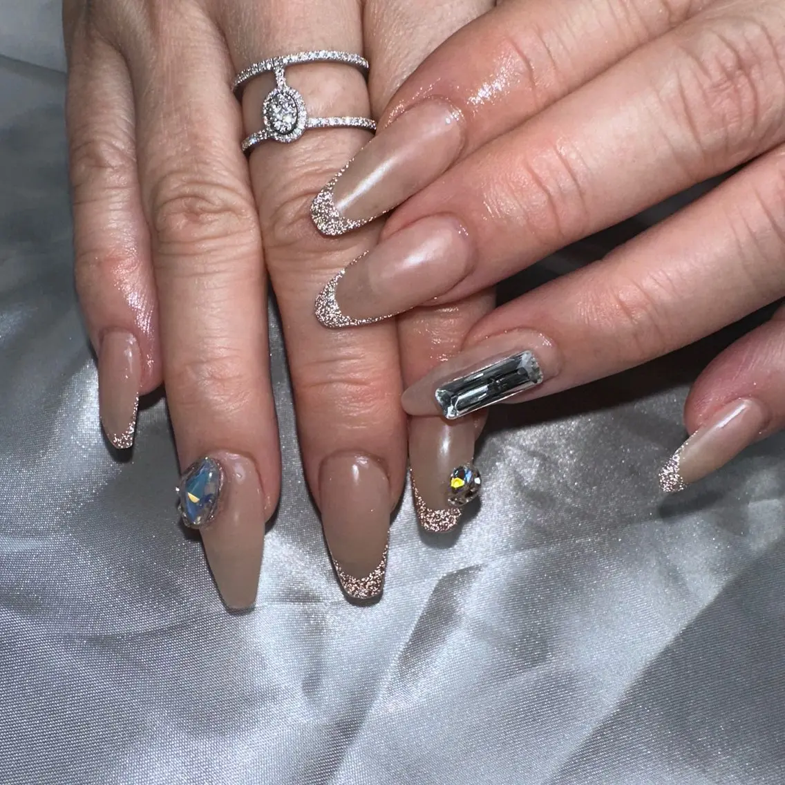 ネイル フラッシュネイル フレンチネイル nail salon 凪のネイルデザイン