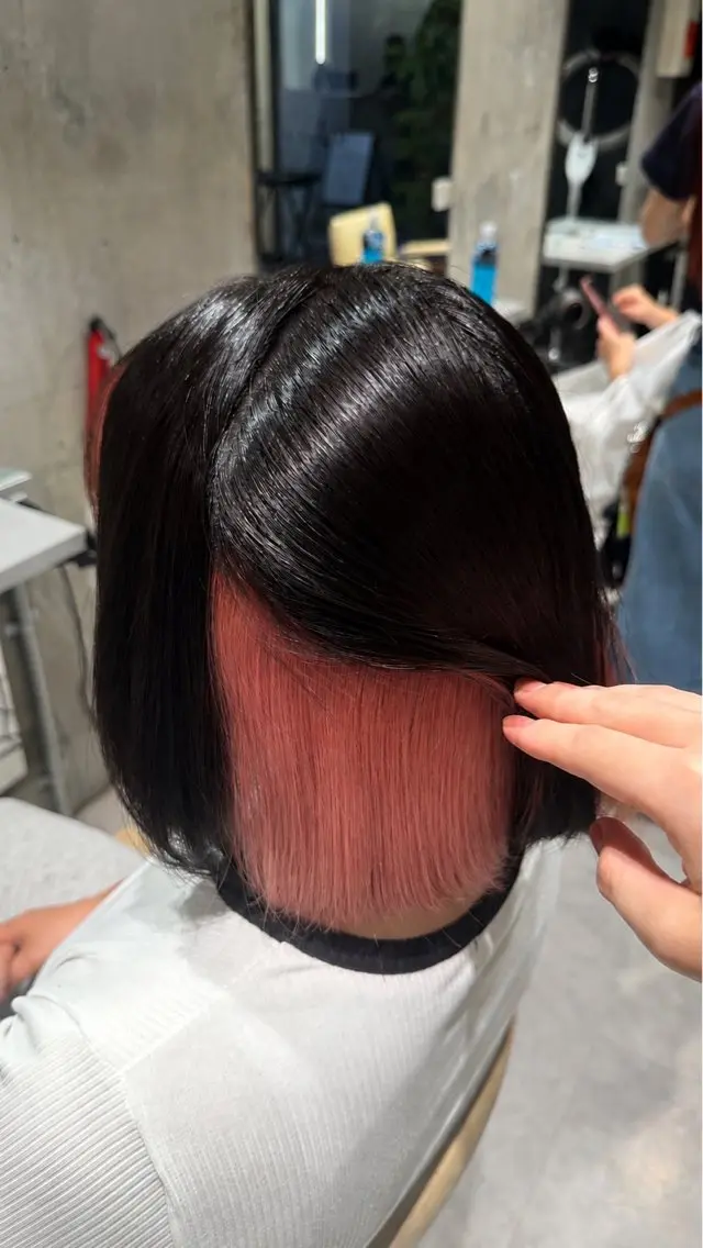 ミディアム カラー ヘアアレンジ ブリーチ ヘアカラー 【デザイン/透明感】 Rinon🎀のヘアスタイル