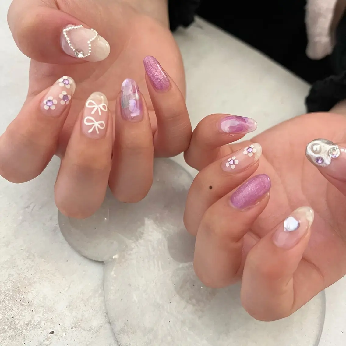 ネイル パープル K Aのネイルデザイン