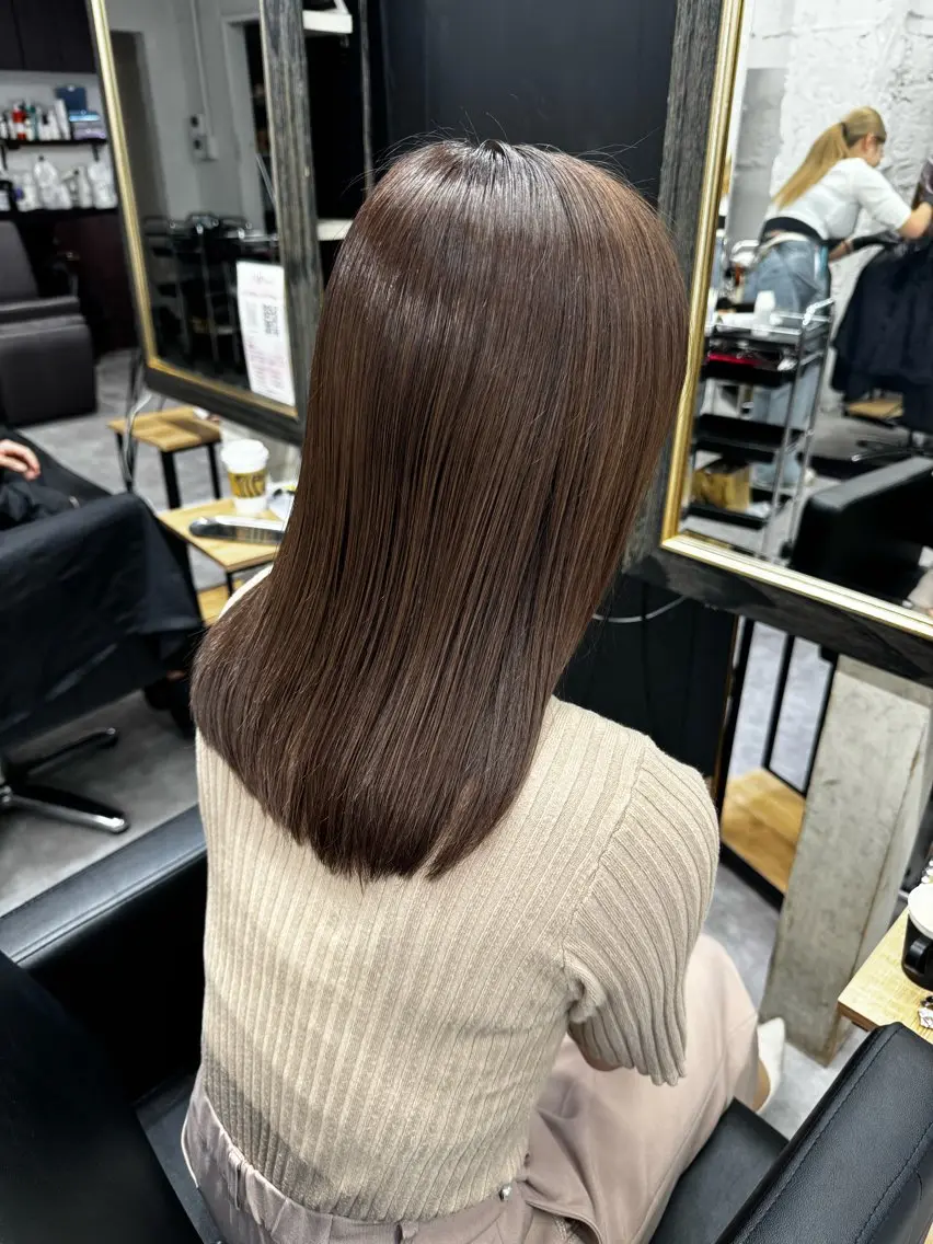 ミディアム 笹江 瑞穂のヘアスタイル