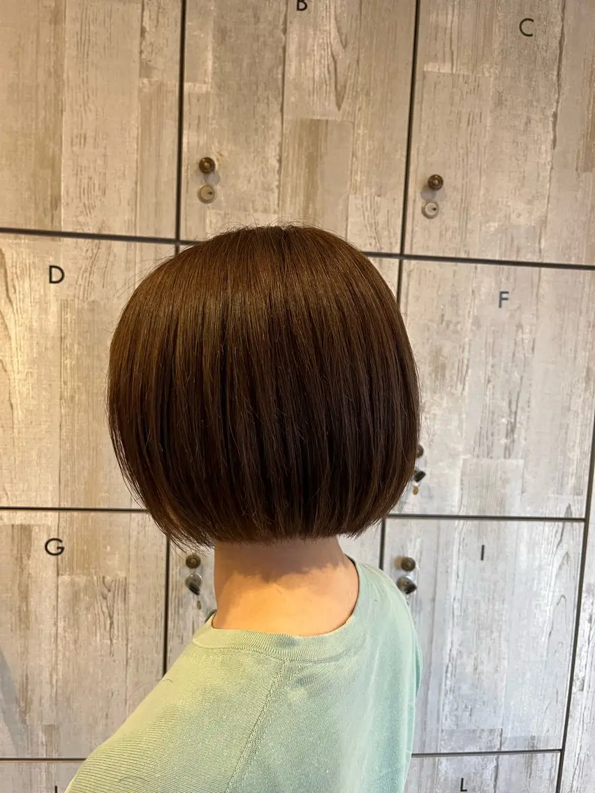 ショート カラー ブラウンカラー ナチュラルブラウン ボブ 顔まわり/透け感 カラー/青栁優🔆のヘアスタイル
