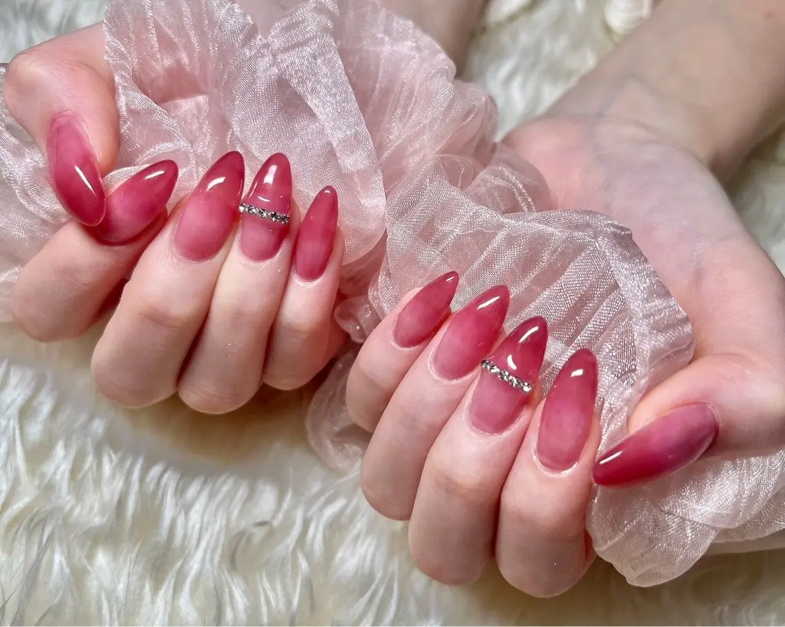 ネイル 長さ出し フレンチネイル ジェルネイル グラデーション 韓国ネイル ハンドネイル Nail&eye Belire 新宿のネイルデザイン