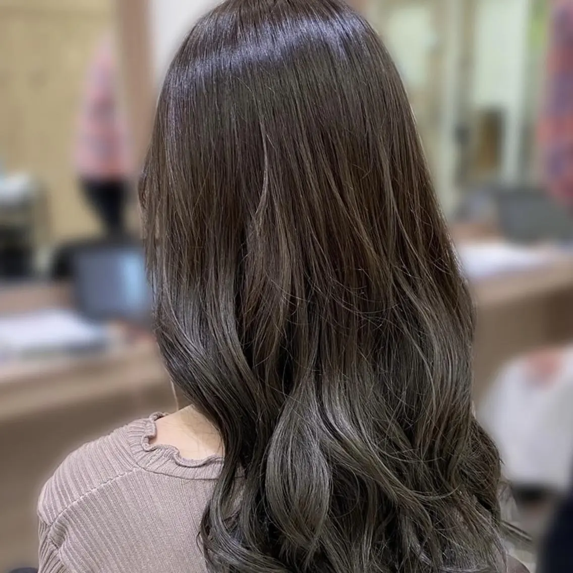 ロング カット パーマ Ash 津田沼店のヘアスタイル