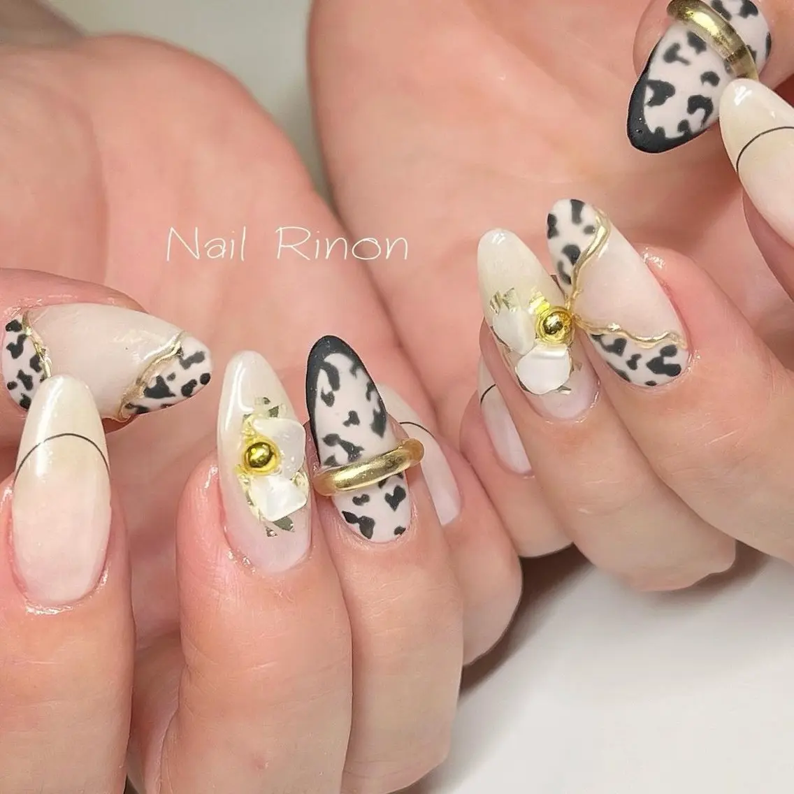 ネイル アニマル柄 ハンドネイル Nail Rinonのネイルデザイン