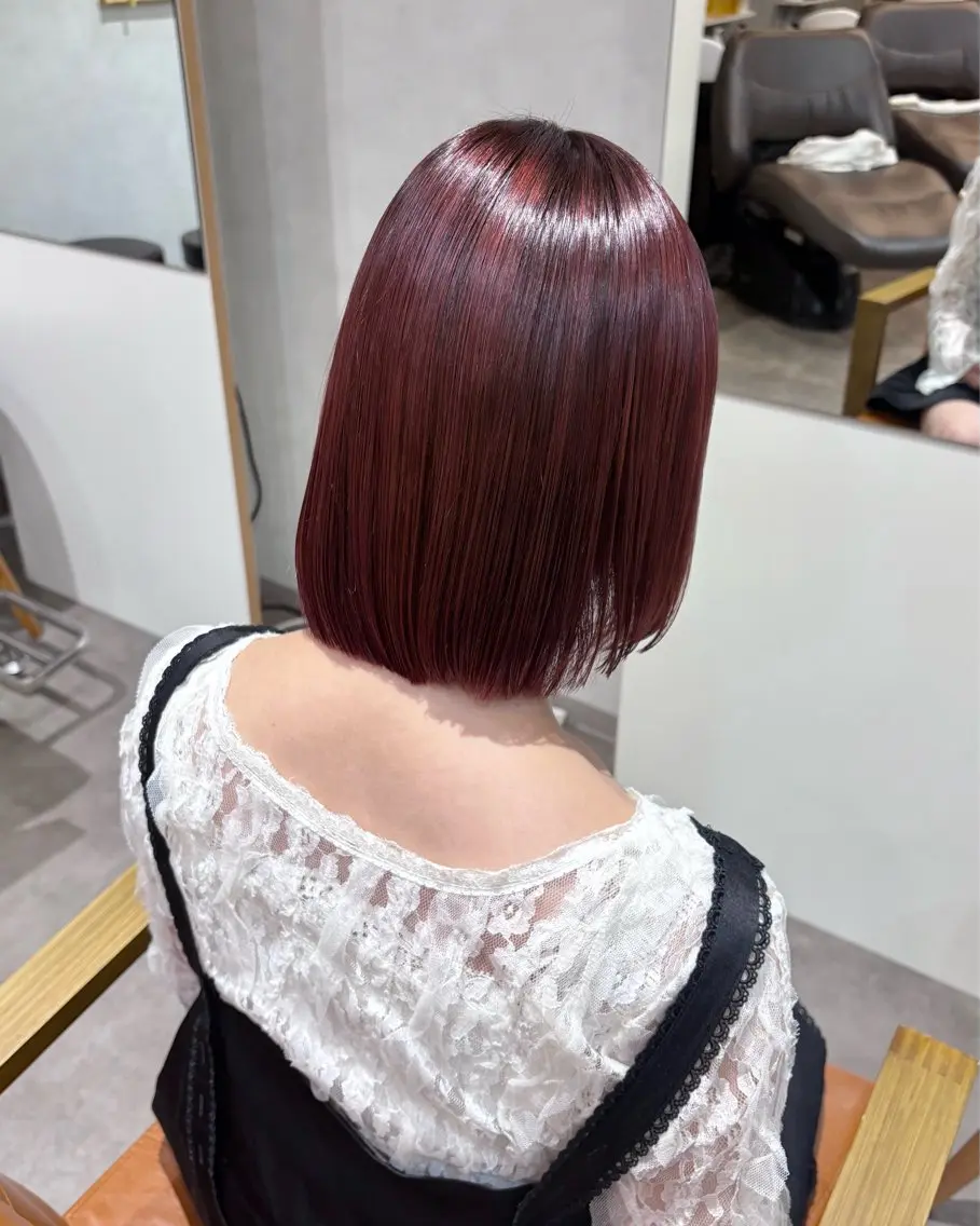 ショート カラー カシス ピンクカラー Lita./ sumireのヘアスタイル