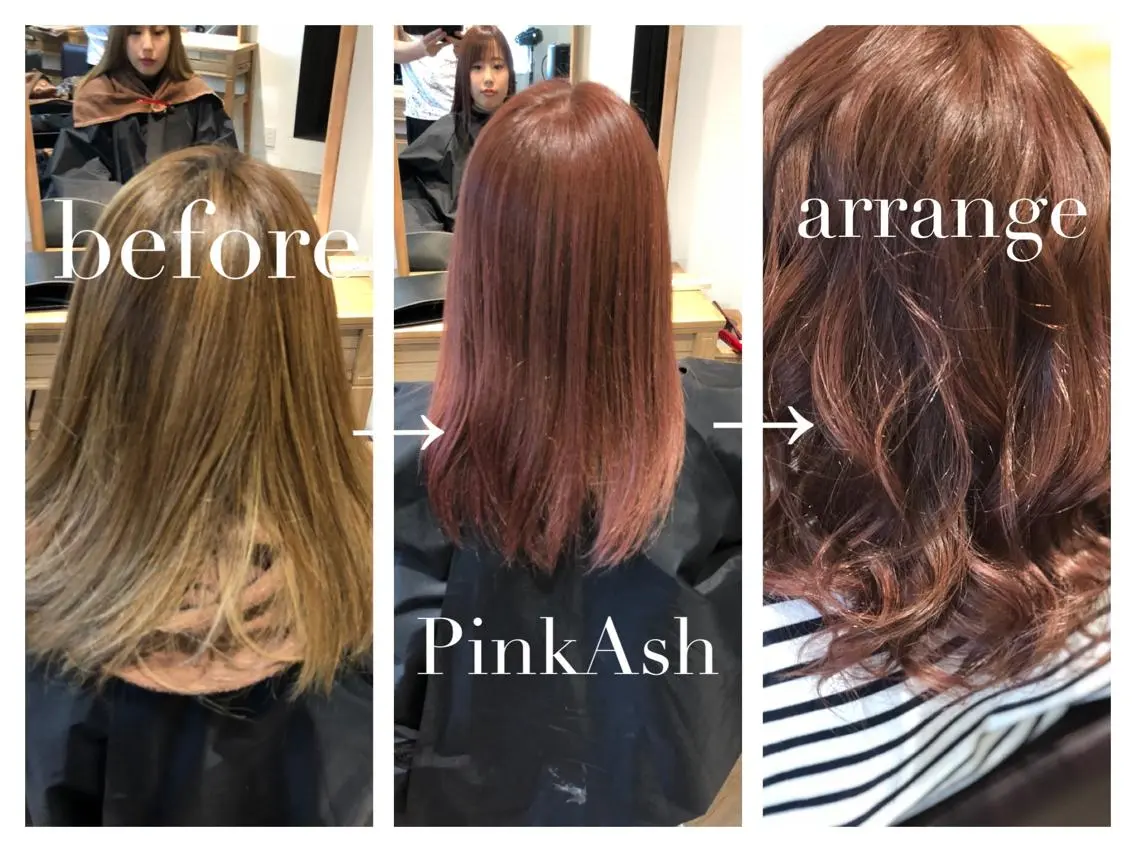 セミロング カラー レイヤー/ウルフ ハイトーンhiroのヘアスタイル