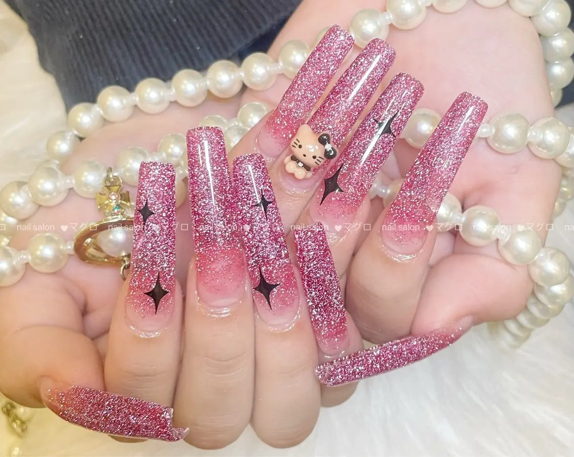 チップ長さ出し】マグネットorフラッシュorラメグラデーションの写真