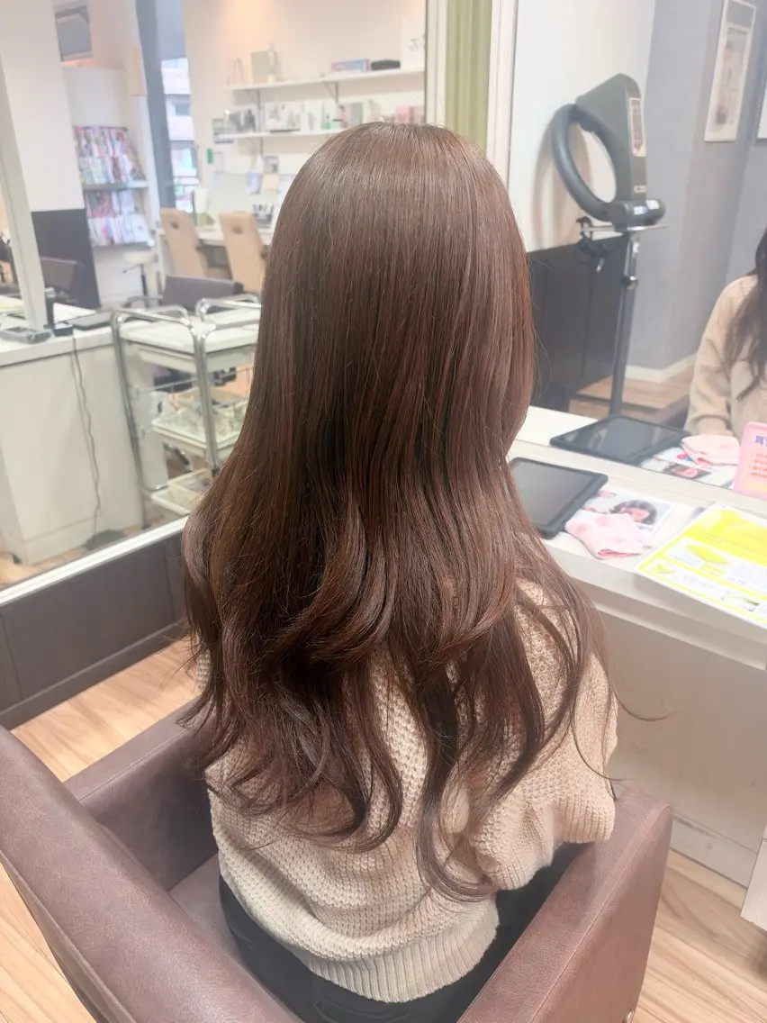 ロング カラー アディクシーカラー 似合わせカット トリートメント ヘアカラー トリートメント やまだ のぶよのヘアスタイル