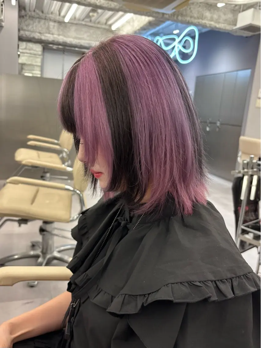 ミディアム カラー デザインカラー ヘアカラー 名古屋/デザイン/ ブリーチ/松井亮磨のヘアスタイル