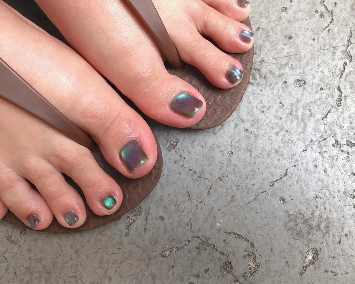 ネイル マグネットネイル フットネイル saki_ nail heronのネイルデザイン