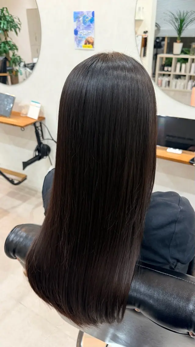 パーマ 髪質改善 縮毛矯正 縮毛矯正 福田 くるみのヘアスタイル