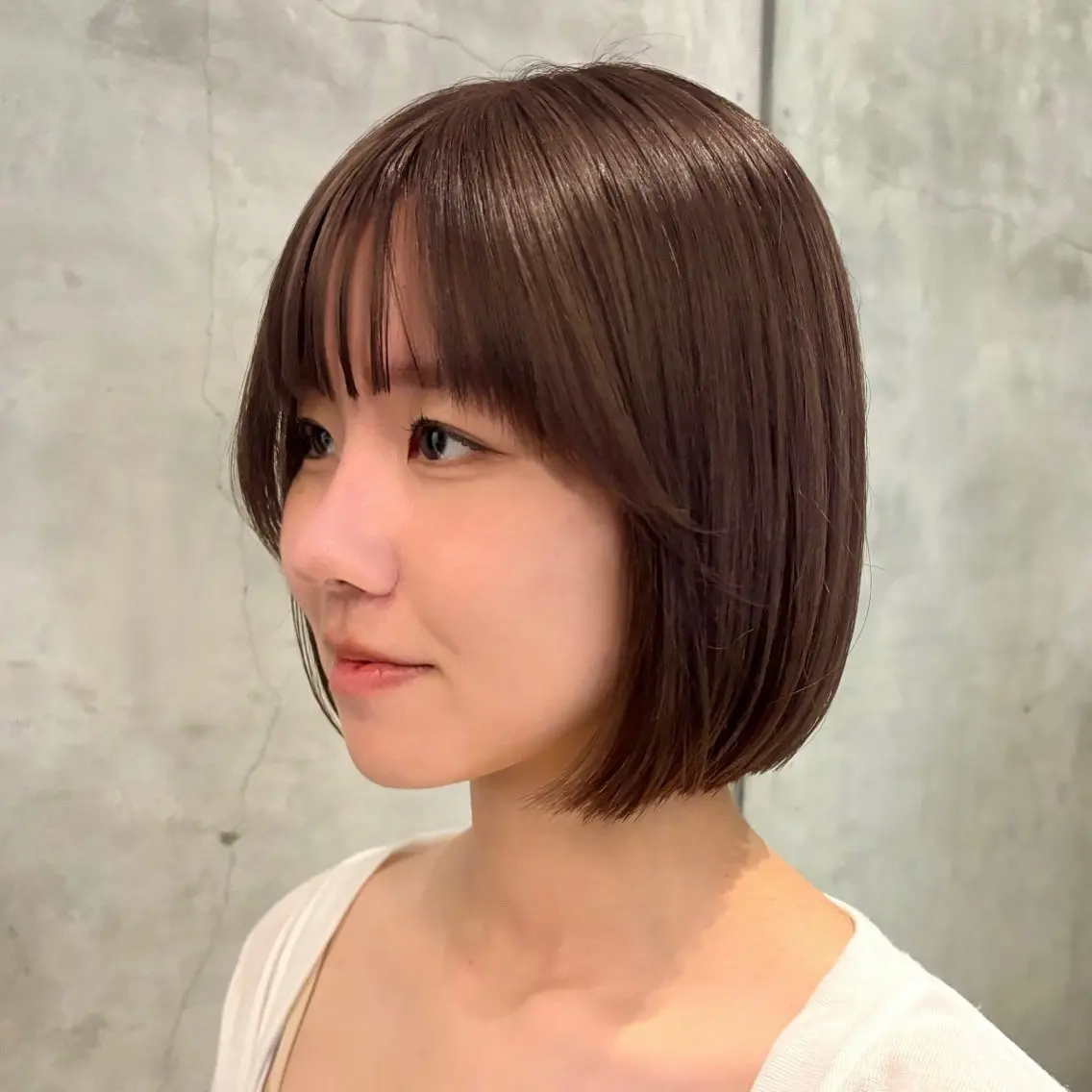 ショート カラー ベージュカラー ヘーゼル ボブ カット ヘアカラー トリートメント 顔まわり🥨レイヤー /透明感/水口舞奈のヘアスタイル
