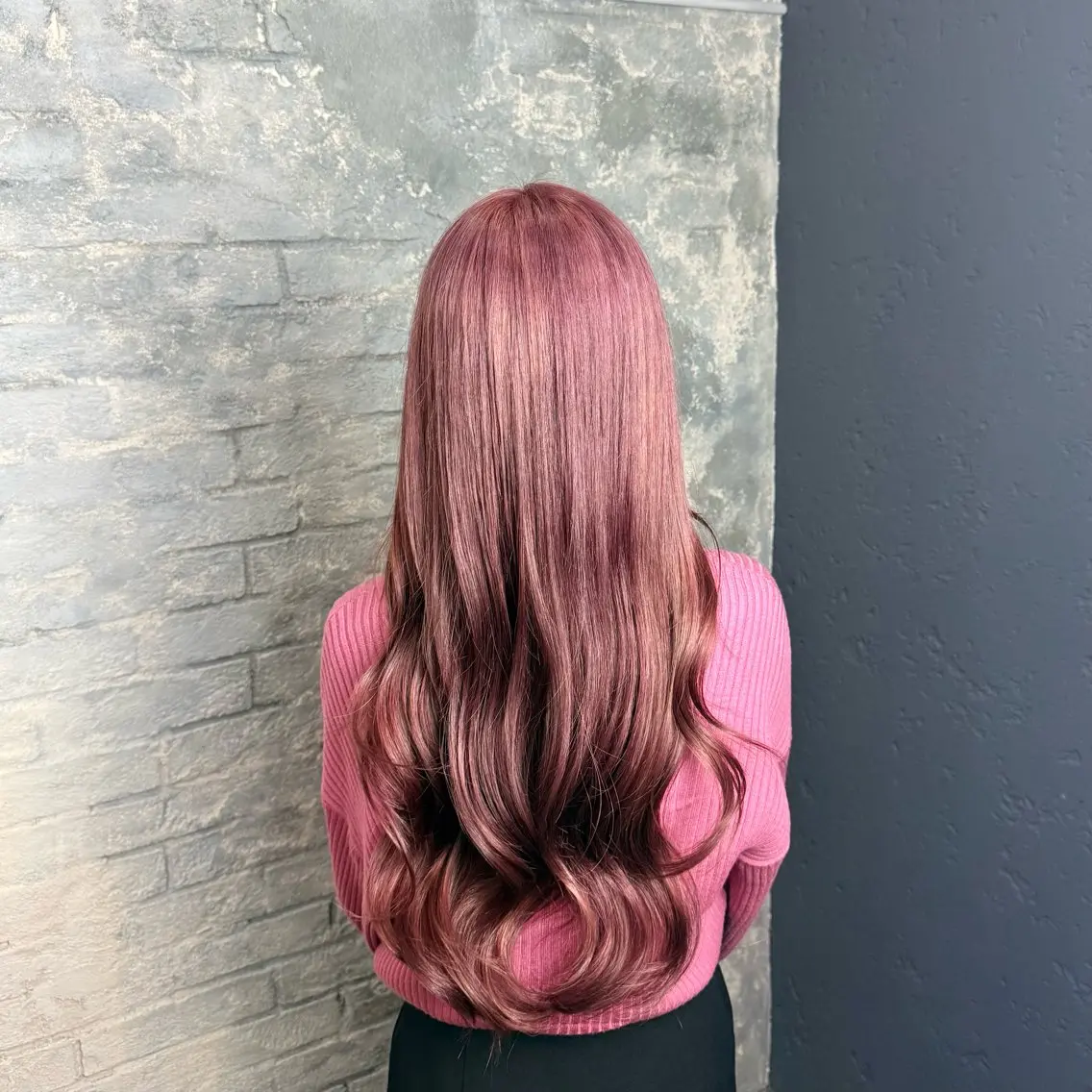 ロング ピンクラベンダー ヘアカラー ✂️カットモデル 募集💎NANA💎のヘアスタイル