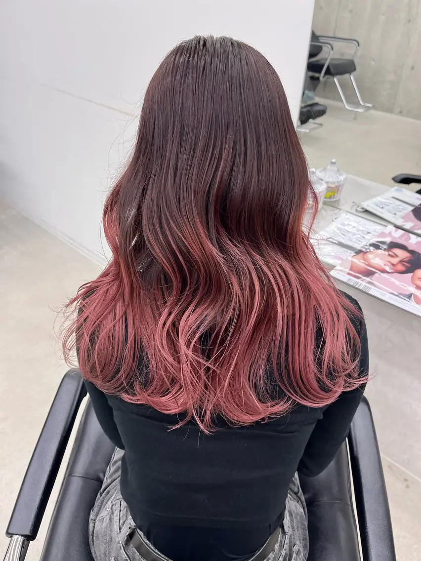 ロング ヘアカラー 中道 晶のヘアスタイル