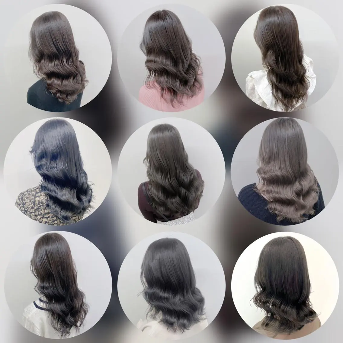 ミディアム カラー ヘアアレンジ グレージュ ヨシンモリ 💖韓国ヘアの匠 💖TAKUMI💖のヘアスタイル