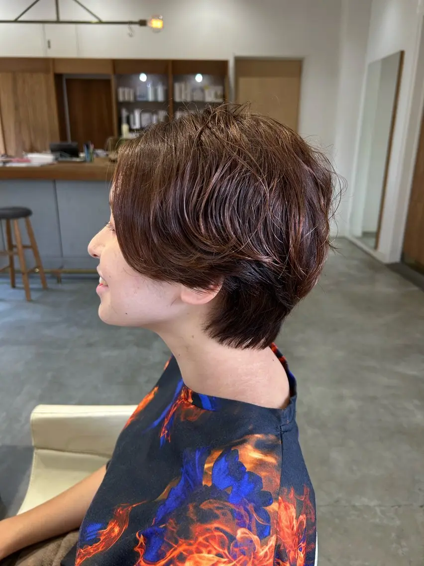 ショート パーマ ショートヘア ストレートパーマ カット パーマ 佐藤 悠生 メンズパーマ.カットのヘアスタイル
