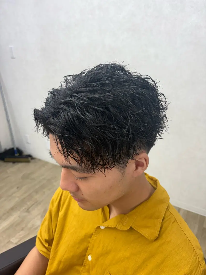 パーマ メンズ カット パーマ 内山 綺琉のヘアスタイル