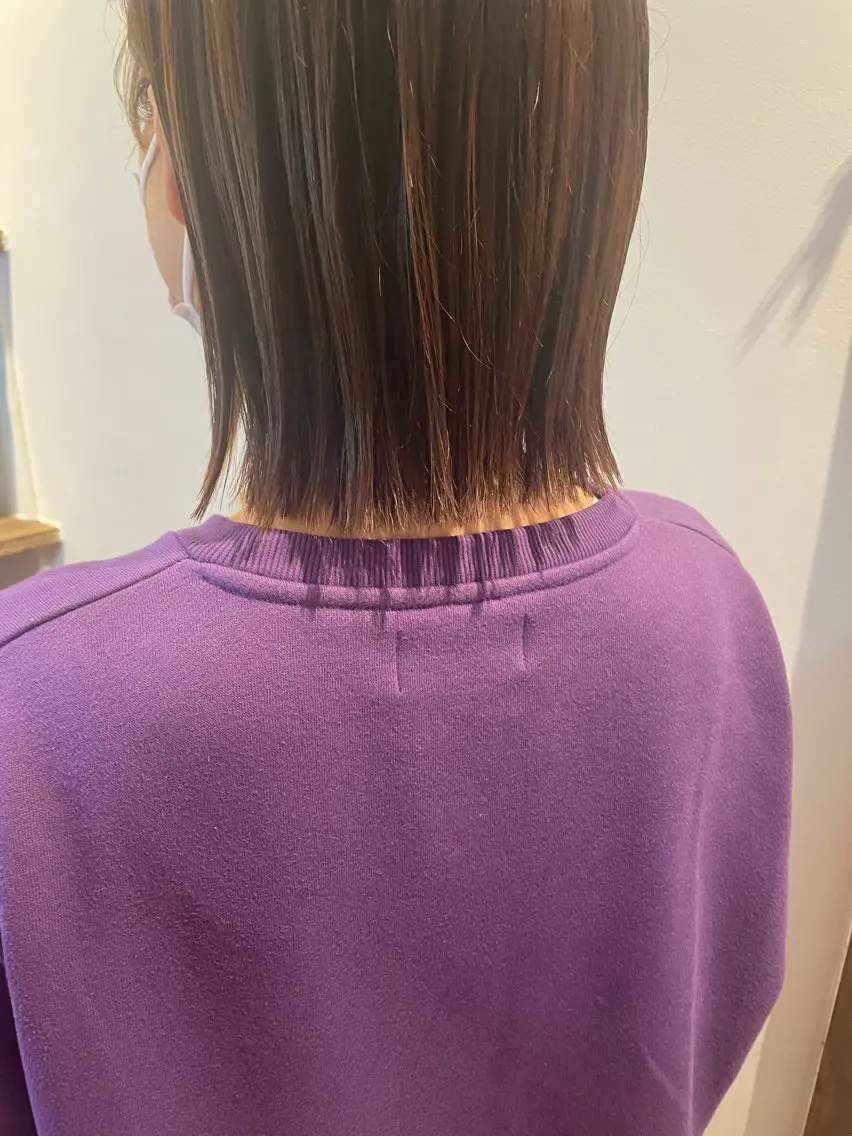 ミディアム カット 山本 愛永のヘアスタイル