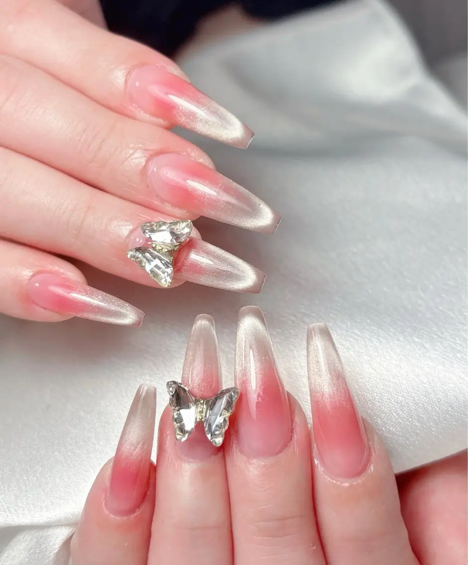 ネイル ハンドネイル Aura Nail 長さだし/パラジェルのネイルデザイン