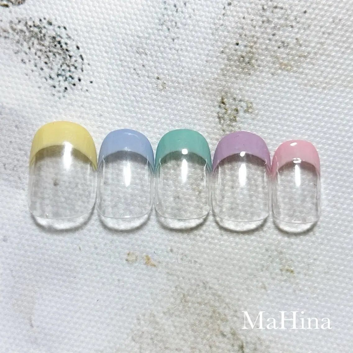 ネイル フレンチネイル ハンドネイル Le Vernis MaHina・まひなのネイルデザイン