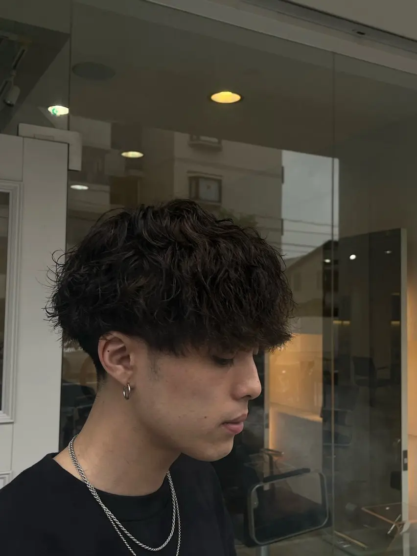 メンズ カット パーマ Tidehair茨木 Riruのヘアスタイル
