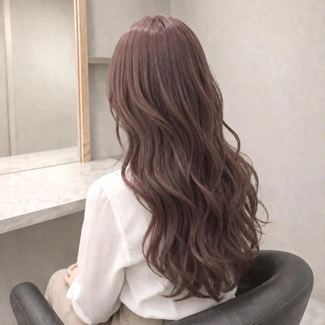 【モデル限定】極ツヤ暖色ワンカラー（レッド・ピンク・ラベンダー・カシス・ボルドーなどの写真