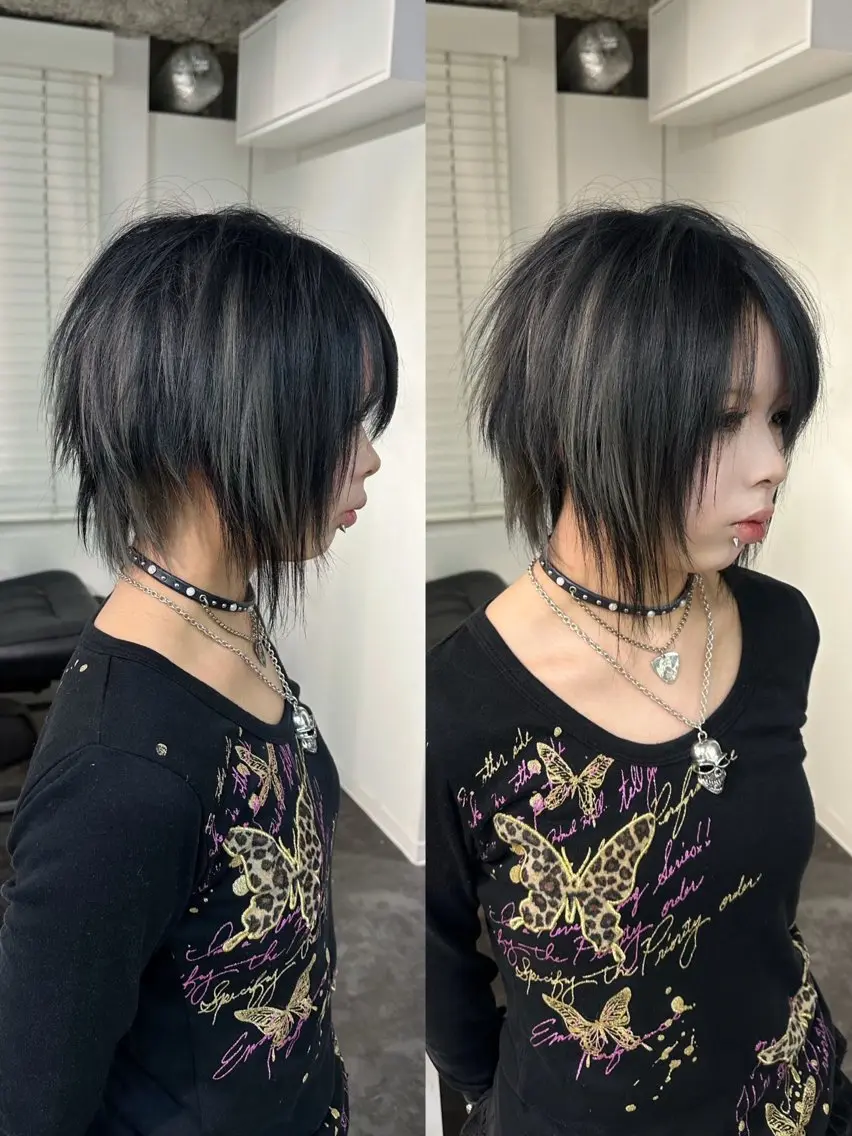ショート カラー デザインカラー カット ヘアカラー 🪶Y2K/平成/レ イヤー🪶chakiのヘアスタイル