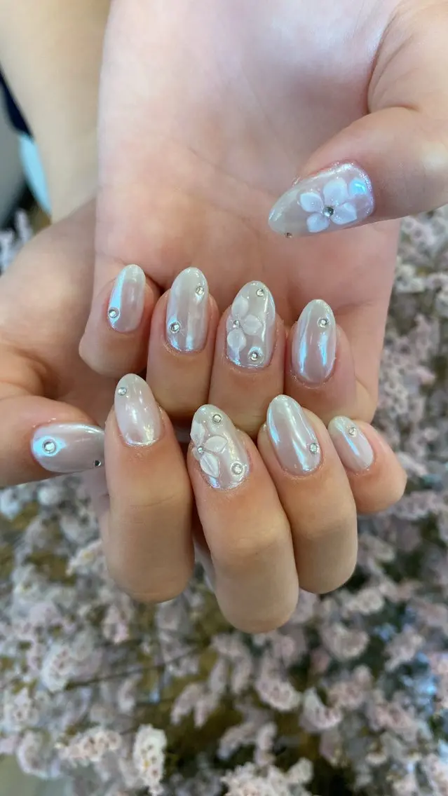 ネイル ハンドネイル crystal ⭐︎ colorのネイルデザイン