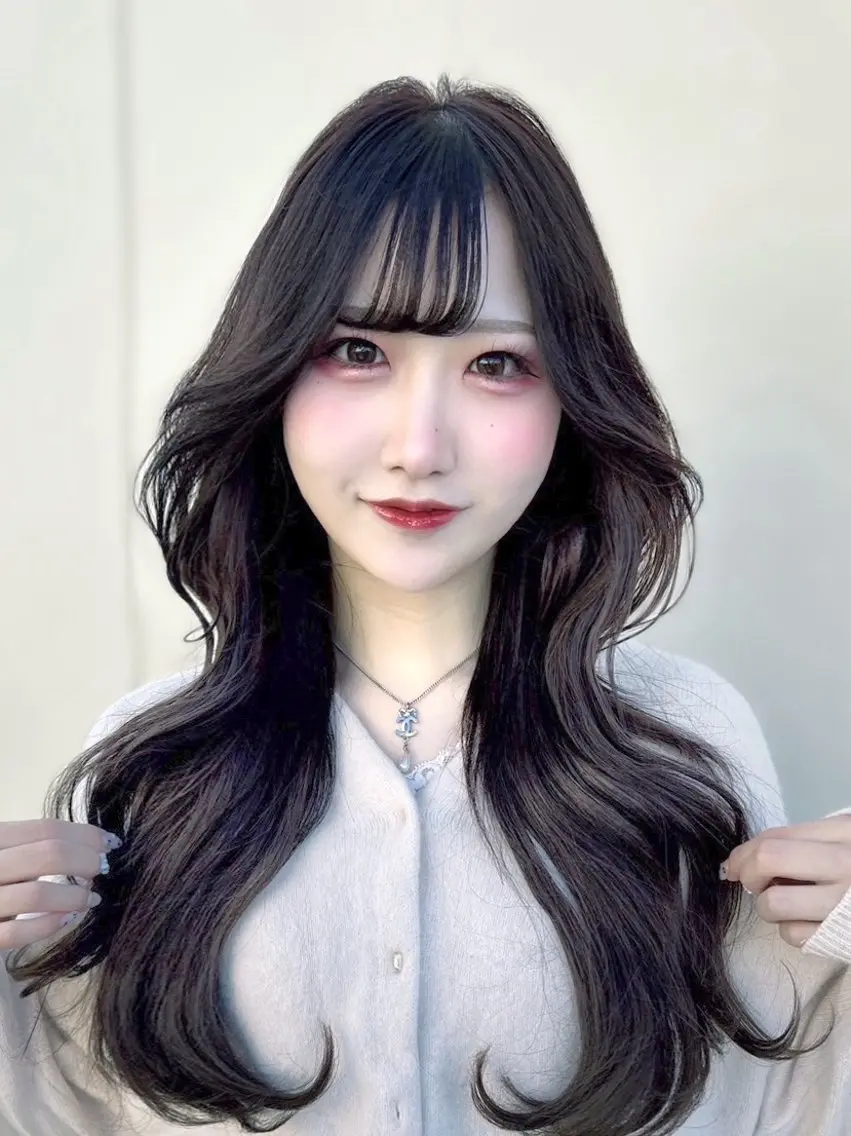 セミロング カラー カット ヘアカラー トリートメント ヘッドスパ ヘアセット 韓国ヘア/レイヤー/ 顔まわり/りょーとのヘアスタイル