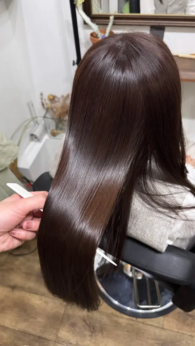 ロング カット ヘアカラー トリートメント 椎葉 祐也のヘアスタイル