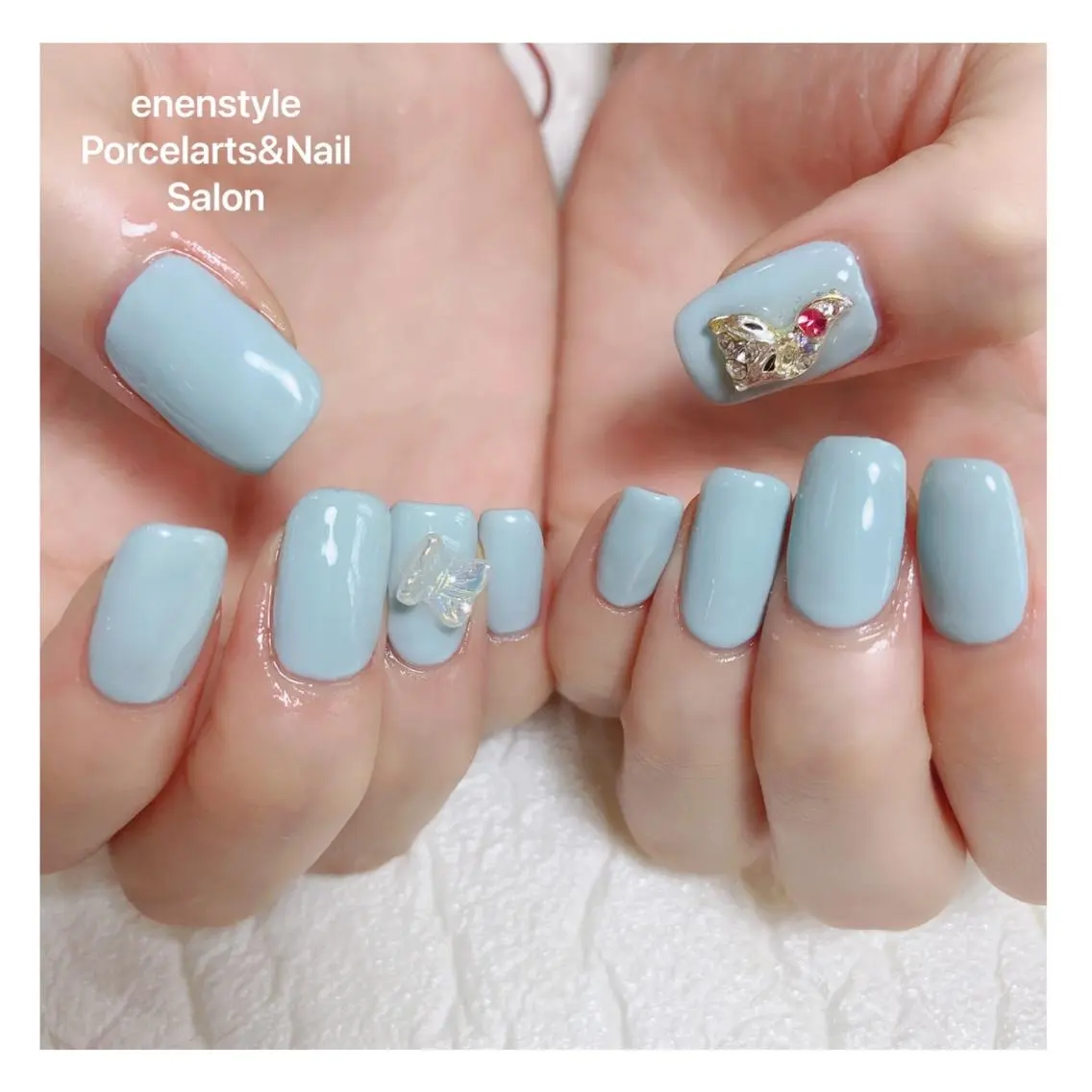 ミディアム ネイル 🐾enen style 🐾のネイルデザイン