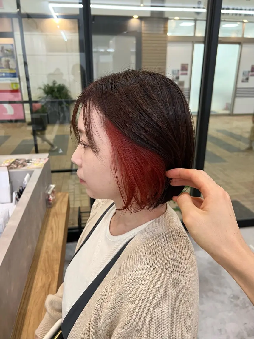 ショート カラー インナーカラー ボブ ✨NOMAD印西✨ 黒川勇輝のヘアスタイル