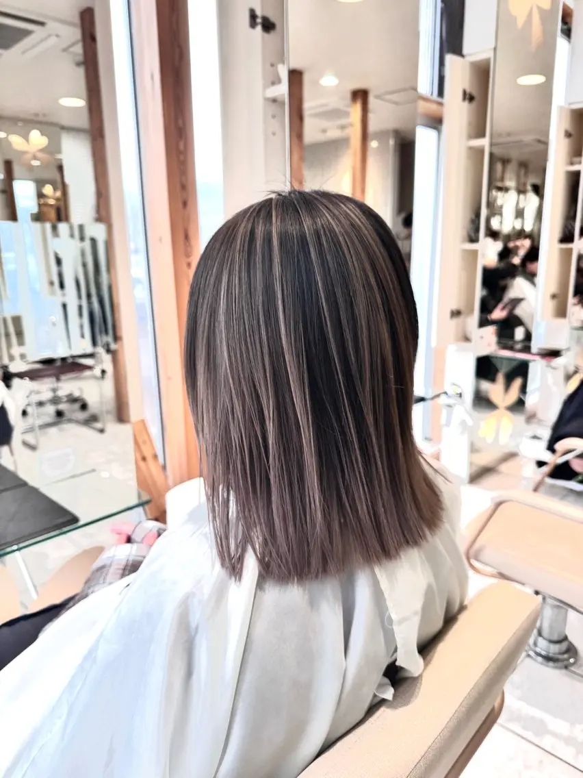 ミディアム カット トリートメント ✨長岡市韓国レイヤー /髪質改善/山下竣介のヘアスタイル