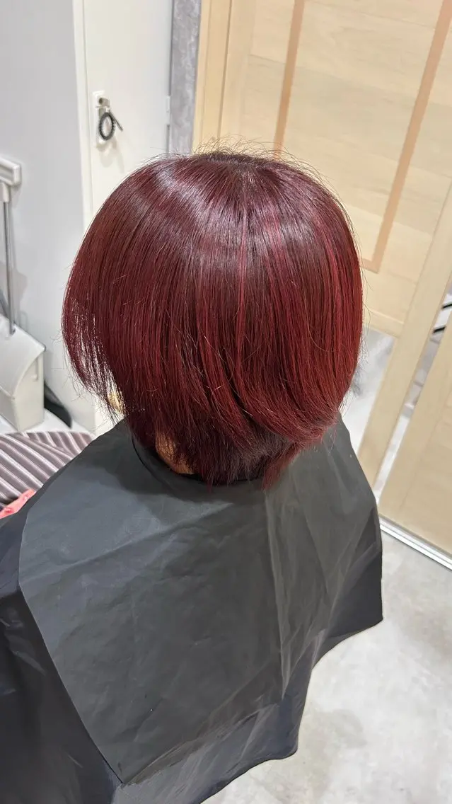 ミディアム カラー 似合わせ 顔周りYUUGAのヘアスタイル