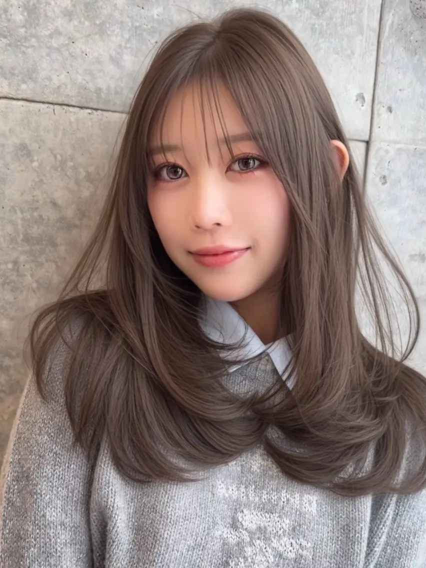 セミロング カラー カット トリートメント Lond mare レイヤーカット/韓国のヘアスタイル